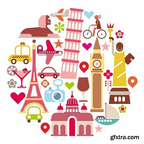 Travel and Tourism vector illustration