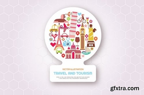 Travel and Tourism vector illustration