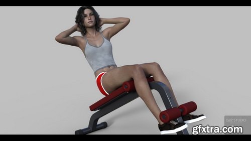 Daz3D - FM Gym: Sit-Up Benches & Poses