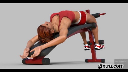 Daz3D - FM Gym: Sit-Up Benches & Poses