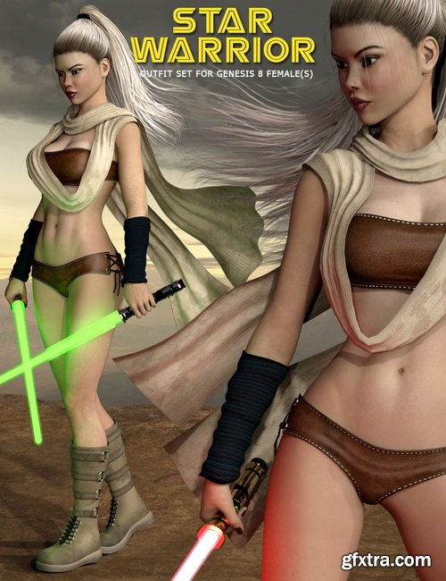 Daz3D - Star Warrior Outfit Set for Genesis 8 Females