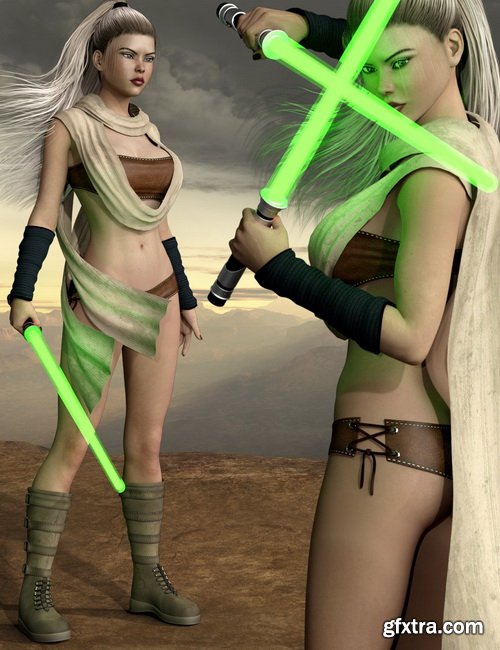 Daz3D - Star Warrior Outfit Set for Genesis 8 Females