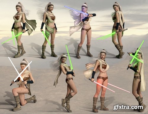 Daz3D - Star Warrior Outfit Set for Genesis 8 Females