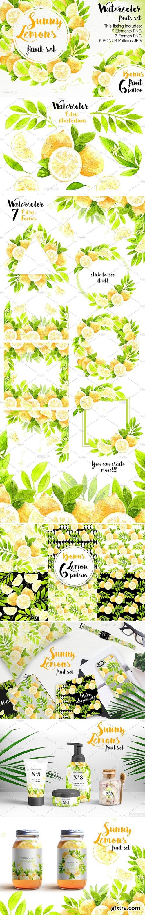 CM - Watercolor Lemons Set illustrations 1546459