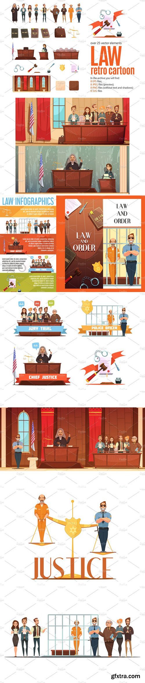 CM - Law Retro Cartoon Set 2430841