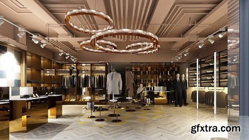 Clothing Store 3D Scene