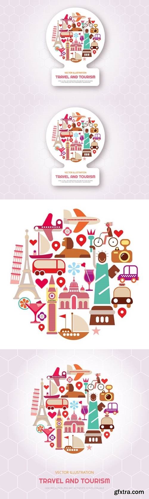 Travel and Tourism vector illustration