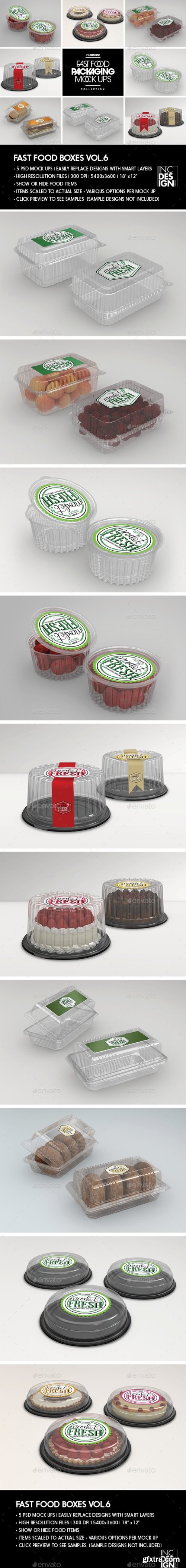 Graphicriver - Fast Food Boxes Vol.6:Take Out Packaging Mock Ups 19048071