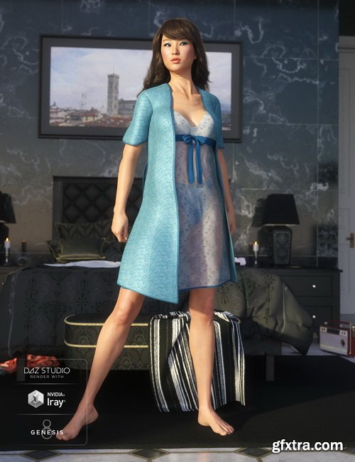 Daz3D - Teddy Sleepwear for Genesis 8 Female(s)