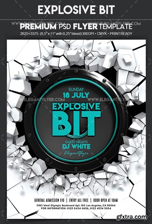 Explosive Bit V1 2018 Flyer PSD Template