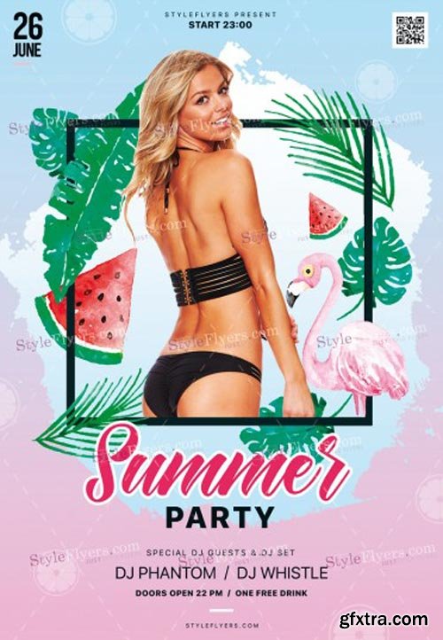 Summer Party V17 2018 PSD Flyer Templatete 2