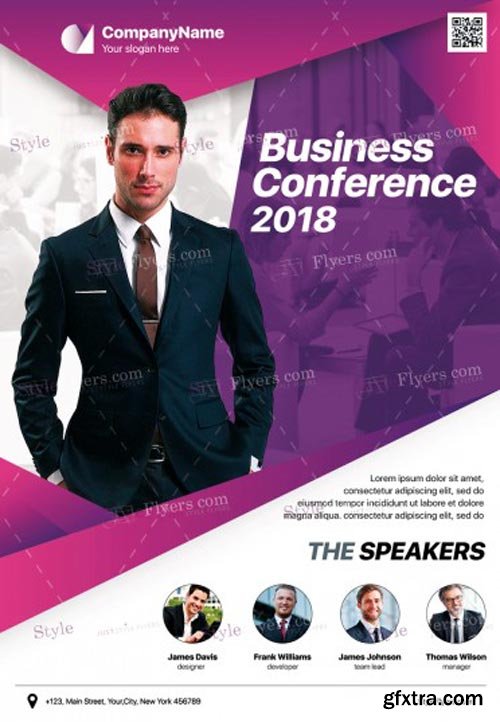 Business Conference V3 2018 PSD Flyer Template