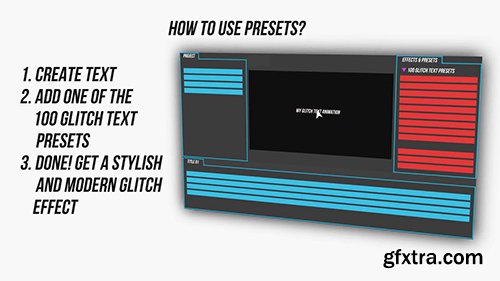 100 Glitch Text Presets Pack 77227