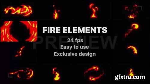 Hand-drawn Fire Elements Pack - Motion Graphics 79169