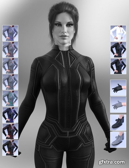 Daz3D - X-Fashion Falcon Outfit for Genesis 8 Female(s)