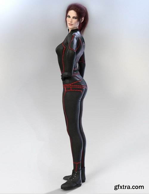 Daz3D - X-Fashion Falcon Outfit for Genesis 8 Female(s)