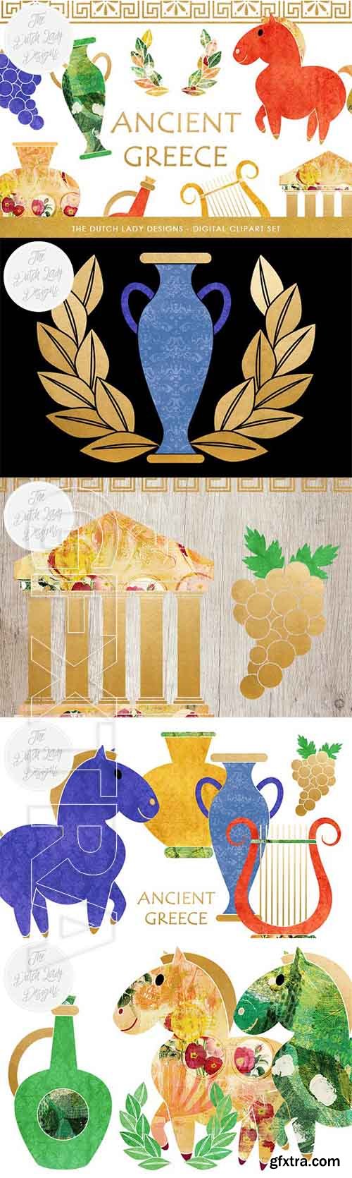 CreativeMarket - Greek Archeology Clipart Set 2473692