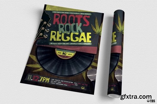 GraphicRiver - Roots Rock Reggae Flyer Template 19340964