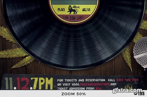 GraphicRiver - Roots Rock Reggae Flyer Template 19340964