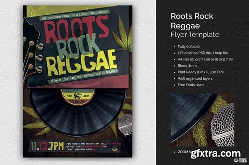 GraphicRiver - Roots Rock Reggae Flyer Template 19340964