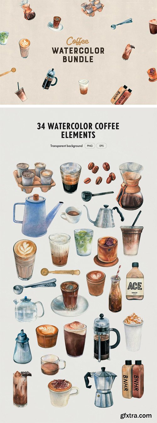 CM - Watercolor Coffee Bundle 2405258