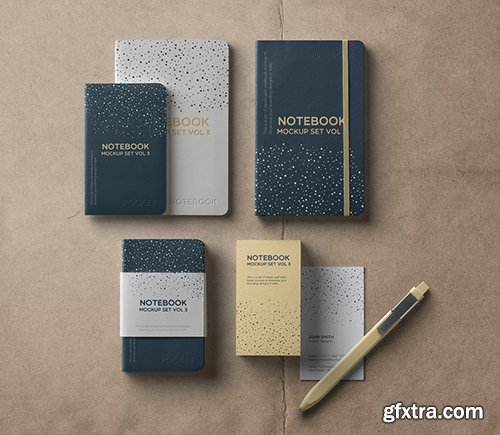 Psd Notebook Mockup Set Vol 3