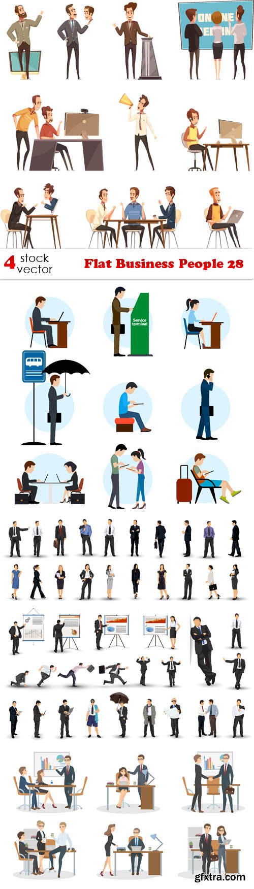 Vectors - Flat Business People 28