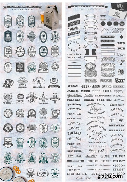 CM - Craft Beer Design Kit Logo Creator 2445893