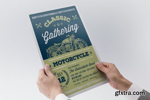 Classic Gathering Motorcycle Flyers