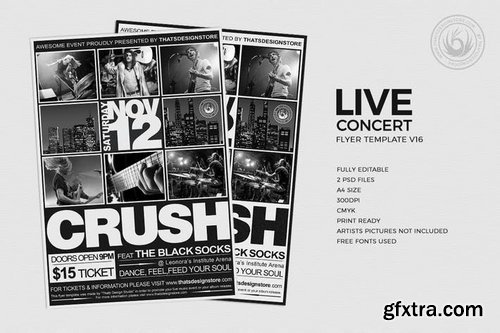 GraphicRiver - Live Concert Flyer Template V16 14840839