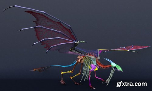 Daz3D - dForce Dragon Wraith Skeleton and Accessories