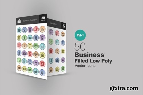 Clothes & Fashion Black Friday Business Real Estate Filled Low Poly Icons