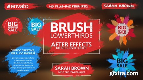 Videohive Brush Lower Thirds 17843408