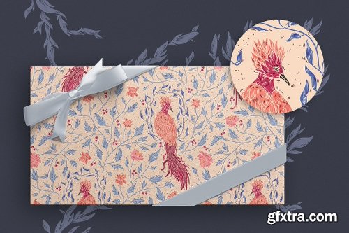 CreativeMarket Mythical Animals patterns 2380531