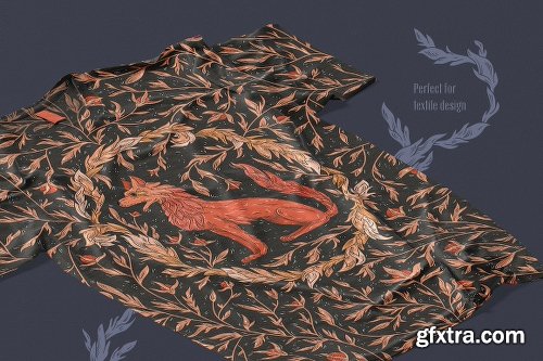 CreativeMarket Mythical Animals patterns 2380531