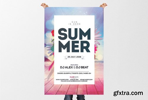 CreativeMarket Summer Event - PSD Flyer Template 2381313