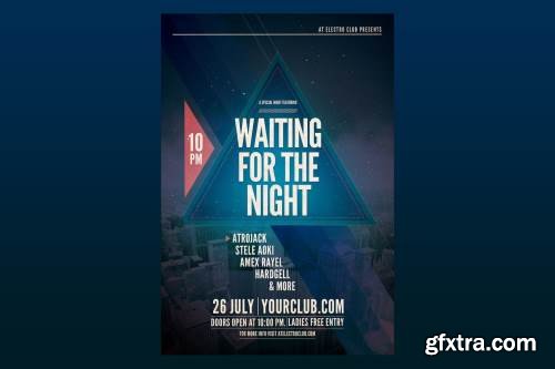 Waiting for the night Flyer Poster