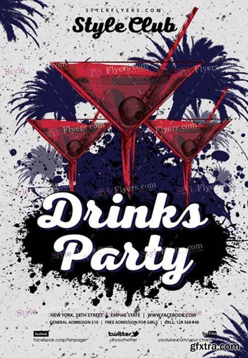 Drinks Party V14 2018 Flyer Template