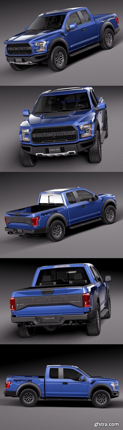 Ford F150 Raptor 2017 3D Model