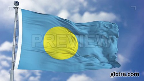 Palau Flag Animation 74199