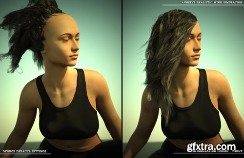 Daz3D - dForce Master - Hair Simulation Presets for dForce Cloth Engine