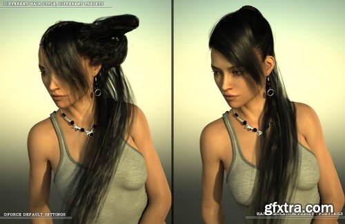 Daz3D - dForce Master - Hair Simulation Presets for dForce Cloth Engine