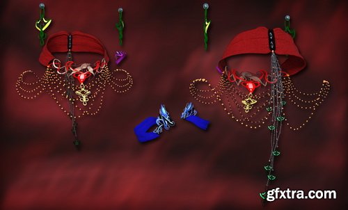 Daz3D - The Blood Baroness Jewelry Set for Genesis 8 Female(s)