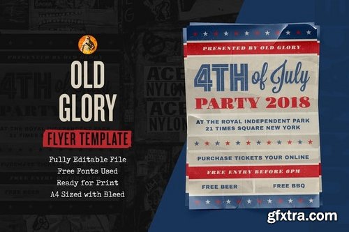 Old Glory Fourth of July Event - Flyer Template