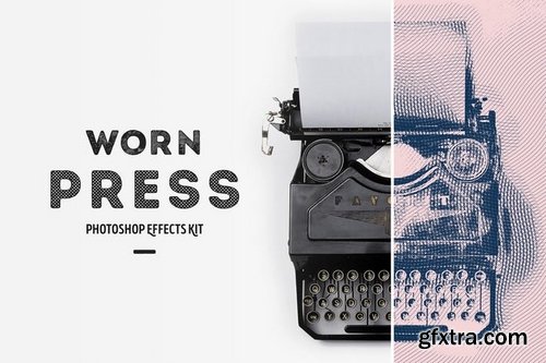 Worn Press Photoshop Effects Kit