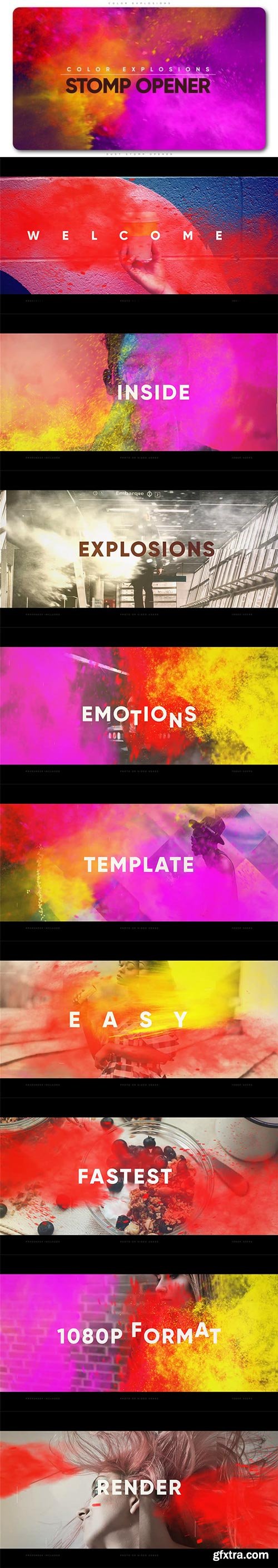 Videohive - Color Explosions Stomp Opener - 21842558