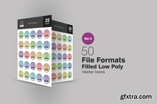 Emoticons, Traffic Signs, Home Electronics, Art & Designing Filled Low Poly Icons