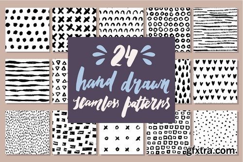 CM - Ultimate Hand Drawn Patterns Bundle 2374786