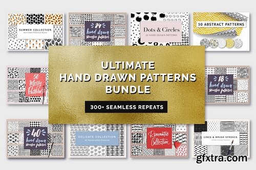 CM - Ultimate Hand Drawn Patterns Bundle 2374786