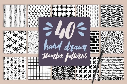 CM - Ultimate Hand Drawn Patterns Bundle 2374786